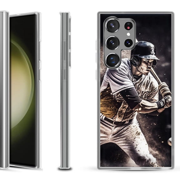 Slim-Fit Fashion Phone Case for Samsung Galaxy S23 Ultra, by OneToughShield  - Baseball Player