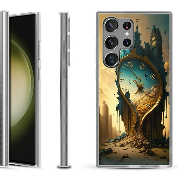 Slim-Fit Fashion Phone Case for Samsung Galaxy S23 Ultra, by OneToughShield - Melting Clock