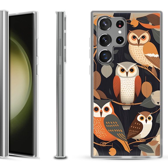 Slim-Fit Fashion Phone Case for Samsung Galaxy S23 Ultra, by OneToughShield - Owl Mix