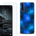 thumbnail image 1 of Slim-Fit Fashion Phone Case for TCL 20 XE, with Tempered Glass Screen Protector, by OneToughShield ® - Cosmos/Stars, 1 of 3