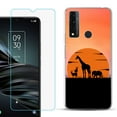 thumbnail image 1 of Slim-Fit Fashion Phone Case for TCL 20 XE, with Tempered Glass Screen Protector, by OneToughShield ® - Sunset Safari, 1 of 3