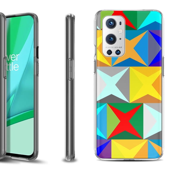 Slim-Fit Flexible TPU Gel Phone Case Compatible with OnePlus 9 PRO 5G, by OneToughShield - Abstract Color
