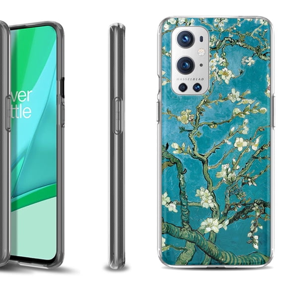 Slim-Fit Flexible TPU Gel Phone Case Compatible with OnePlus 9 PRO 5G, by OneToughShield - Almond Blossom