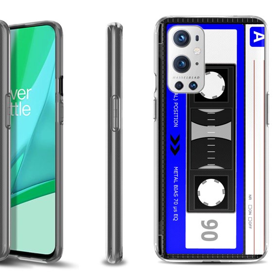 Slim-Fit Flexible TPU Gel Phone Case Compatible with OnePlus 9 PRO 5G, by OneToughShield - Cassette Blue