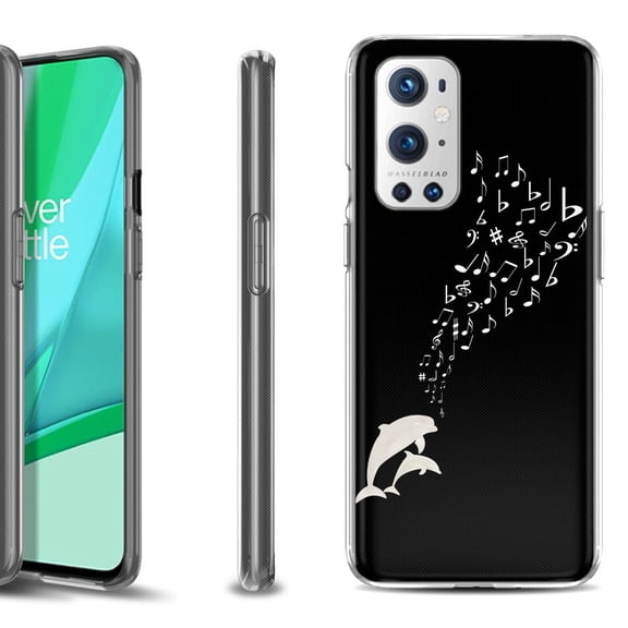 Slim-Fit Flexible TPU Gel Phone Case Compatible with OnePlus 9 PRO 5G, by OneToughShield - Dolphin Music