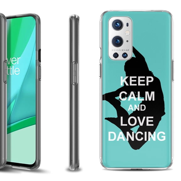 Slim-Fit Flexible TPU Gel Phone Case Compatible with OnePlus 9 PRO 5G, by OneToughShield - Keep Calm / Dancing
