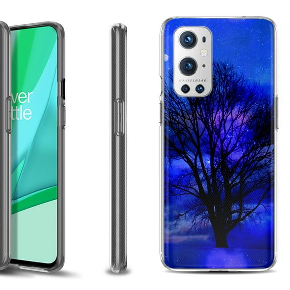 Slim-Fit Flexible TPU Gel Phone Case Compatible with OnePlus 9 PRO 5G, by OneToughShield - Night Tree