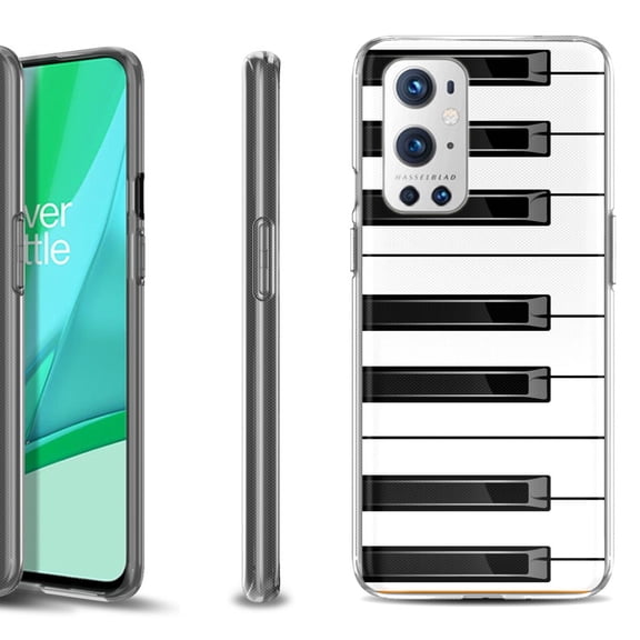 Slim-Fit Flexible TPU Gel Phone Case Compatible with OnePlus 9 PRO 5G, by OneToughShield ® - Piano Design