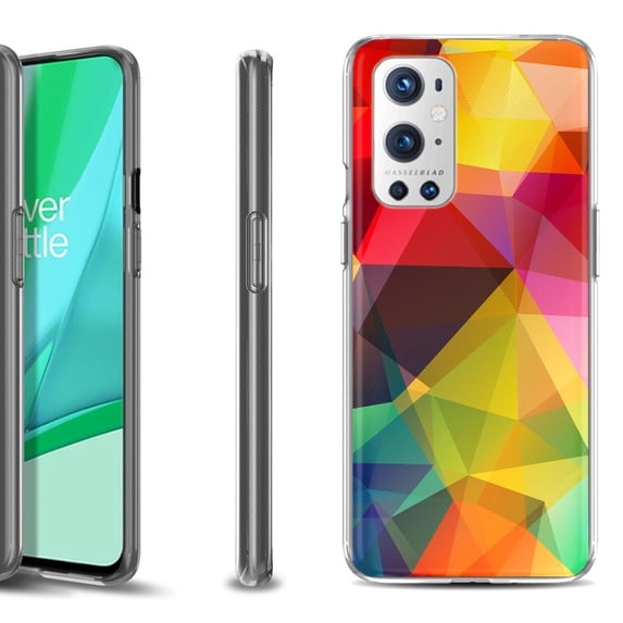 Slim-Fit Flexible TPU Gel Phone Case Compatible with OnePlus 9 PRO 5G, by OneToughShield ® - Polygon