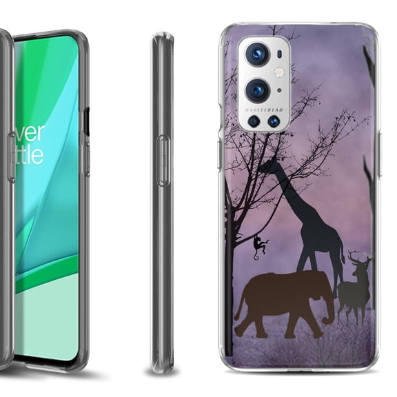 Slim-Fit Flexible TPU Gel Phone Case Compatible with OnePlus 9 PRO 5G, by OneToughShield  - Twilight Safari