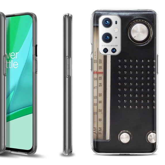 Slim-Fit Flexible TPU Gel Phone Case Compatible with OnePlus 9 PRO 5G, by OneToughShield ® - Vintage Radio