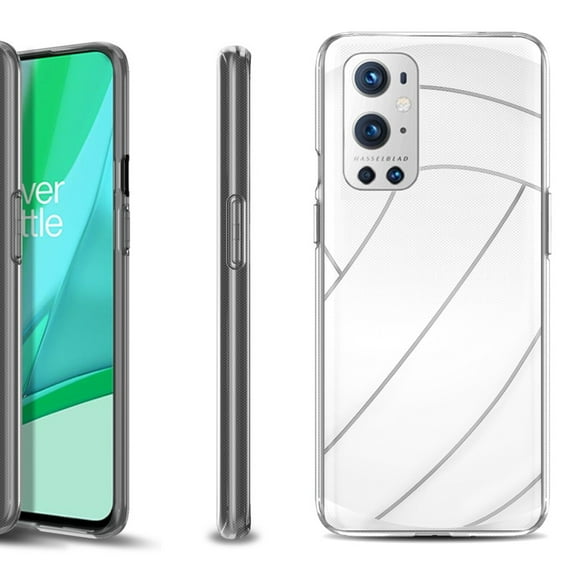 Slim-Fit Flexible TPU Gel Phone Case Compatible with OnePlus 9 PRO 5G, by OneToughShield ® - Volleyball