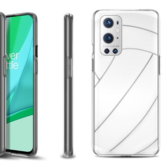 Slim-Fit Flexible TPU Gel Phone Case Compatible with OnePlus 9 PRO 5G, by OneToughShield - Volleyball