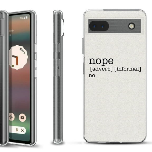 Slim-Fit Gel TPU Phone Case for Google Pixel 6a, by OneToughShield ® - Dictionary/Nope
