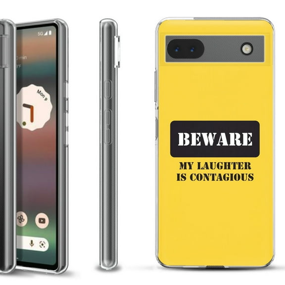 Slim-Fit Gel TPU Phone Case for Google Pixel 6a, by OneToughShield ® - Laughter