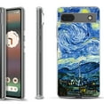 thumbnail image 1 of Slim-Fit Gel TPU Phone Case for Google Pixel 6a, by OneToughShield ® - Starry Night Paris, 1 of 3