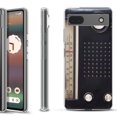 thumbnail image 1 of Slim-Fit Gel TPU Phone Case for Google Pixel 6a, by OneToughShield ® - Vintage Radio, 1 of 3