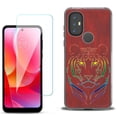 thumbnail image 1 of Slim-Fit Gel TPU Phone Case for Motorola Moto G Power 2022, with Tempered Glass Screen Protector, by OneToughShield ® - Night Tiger, 1 of 4
