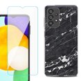 thumbnail image 1 of Slim-Fit Gel TPU Phone Case for Samsung Galaxy A23 5G, with Tempered Glass Screen Protector, by OneToughShield ® - Marble B/W, 1 of 3