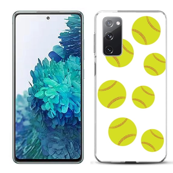 Slim-Fit Gel TPU Phone Case for Samsung Galaxy S20 FE 5G Fan Edition, by OneToughShield ® - Softball Seven