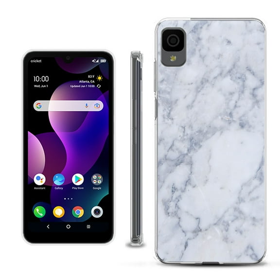 Slim-Fit Gel TPU Phone Case for TCL 30Z / 30 Z / 30 LE, by OneToughShield - Marble / Clouds
