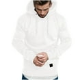 thumbnail image 1 of Slim Fit Hoodies for Men Athletic Gym Lightweight Pullover Hoodie Solid Color Workout Hooded Sweatshirt with Pocket, 1 of 4