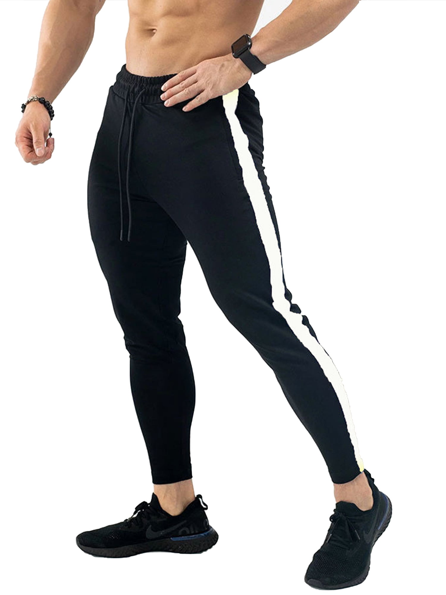 Slim Fit Jogger Sweatpants for Men, Mens Fashion Color Block Workout