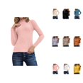 thumbnail image 1 of Slim Fit Long Sleeve Knitted Pullover Sweater Soft Comfortable Casual Basic Wear Warm Winter Fall Fashion, 1 of 8