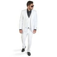thumbnail image 1 of Slim Fit Men 3 Piece Notch Lapel Vested White Suit With Back Welt Pockets - Dress Suit For Men, 1 of 1