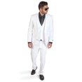 thumbnail image 1 of Slim Fit Men 3 Piece Notch Lapel Vested White Suit With Back Welt Pockets - Dress Suit For Men, 1 of 1