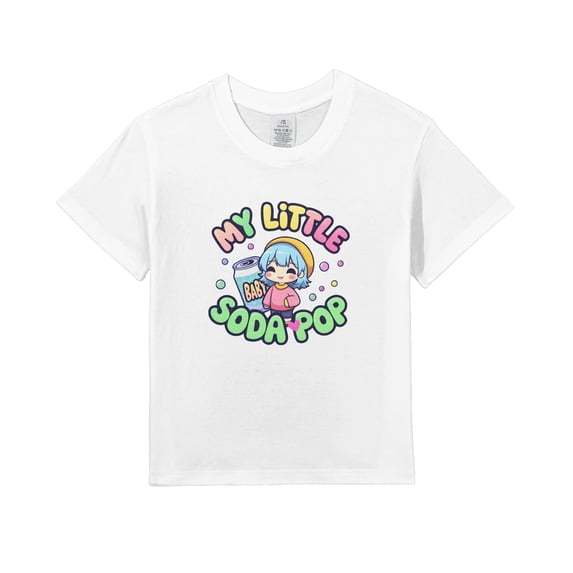 MAWOTEA Slim Fit My Little Soda Kid's Short Sleeve Crew Neck T-Shirt For Girls and Boys,Size 5Years-13Years