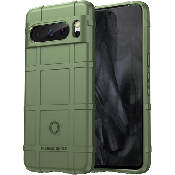 Slim Fit Phone Case for Google Pixel 8 Pro, Rugged Shield Outdoor Phone Case with Military Grade Shockproof, Great Grip and Camera Lens Protection for Pixel 8 Pro, HD Green