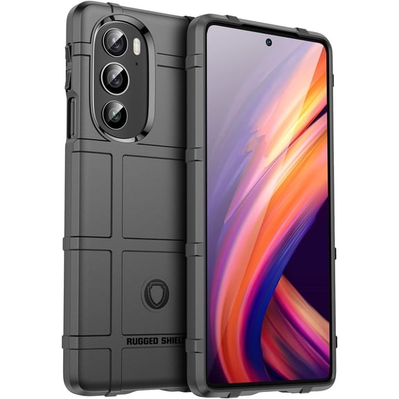Slim Fit Phone Case for Motorola Edge Plus 2022, Case for Moto Edge 30 Pro,Rugged Shield Case with Military Grade Shockproof Protection Cover for Moto Edge Plus 2022/Edge 30 Pro, HD Black
