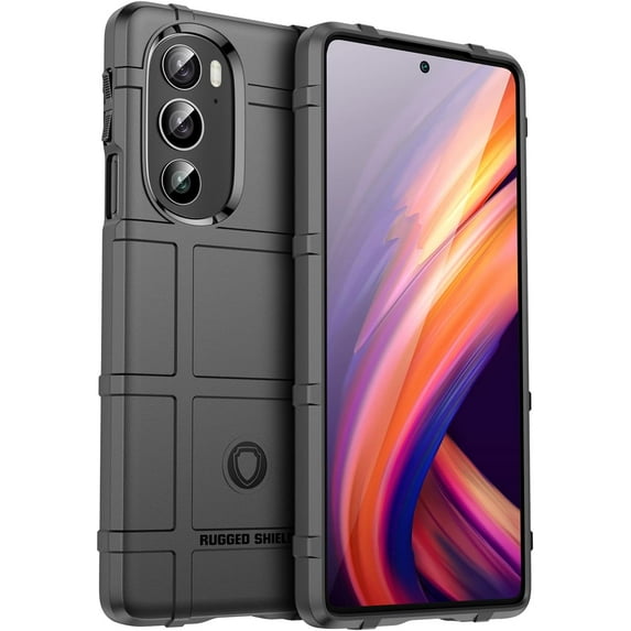 Slim Fit Phone Case for Motorola Edge Plus 2022, Case for Moto Edge 30 Pro,Rugged Shield Case with Military Grade Shockproof Protection Cover for Moto Edge Plus 2022/Edge 30 Pro, HD Black