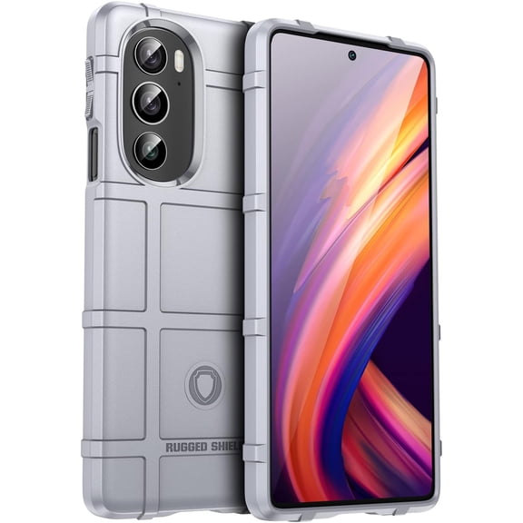 Slim Fit Phone Case for Motorola Edge Plus 2022, Case for Moto Edge 30 Pro,Rugged Shield Case with Military Grade Shockproof Protection Cover for Moto Edge Plus 2022/Edge 30 Pro, HD Gray