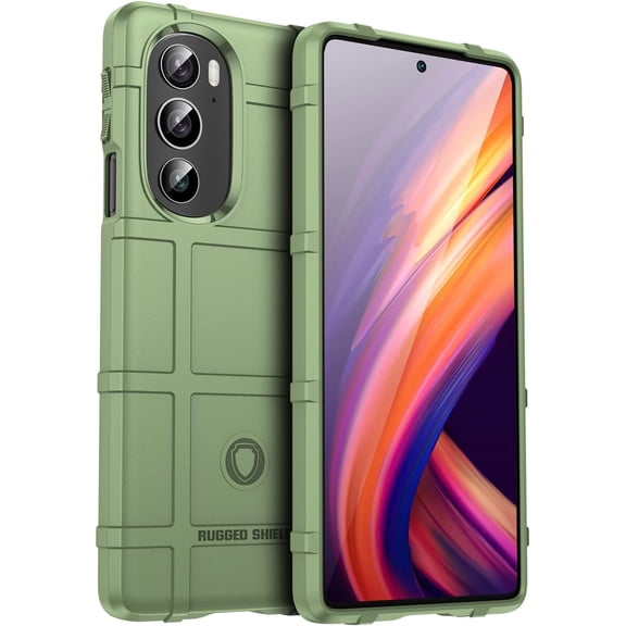Slim Fit Phone Case for Motorola Edge Plus 2022, Case for Moto Edge 30 Pro,Rugged Shield Case with Military Grade Shockproof Protection Cover for Moto Edge Plus 2022/Edge 30 Pro, HD Green