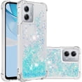 thumbnail image 1 of Slim Fit Phone Case for Motorola G 5G 2023,Soft TPU Glitter Liquid Quicksand Effect Silicone Stylish Case,Screen and Camera Protection Cover for Moto G 5G 2023,LSWT Silvery Blue, 1 of 14