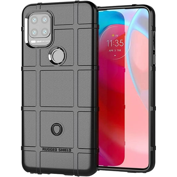 Slim Fit Phone Case for Motorola G Stylus 5G (2021), Rugged Shield Durable Case with Military Grade Shockproof and Camera Lens Protection Cover for Moto G Stylus 5G 2021,HD Black