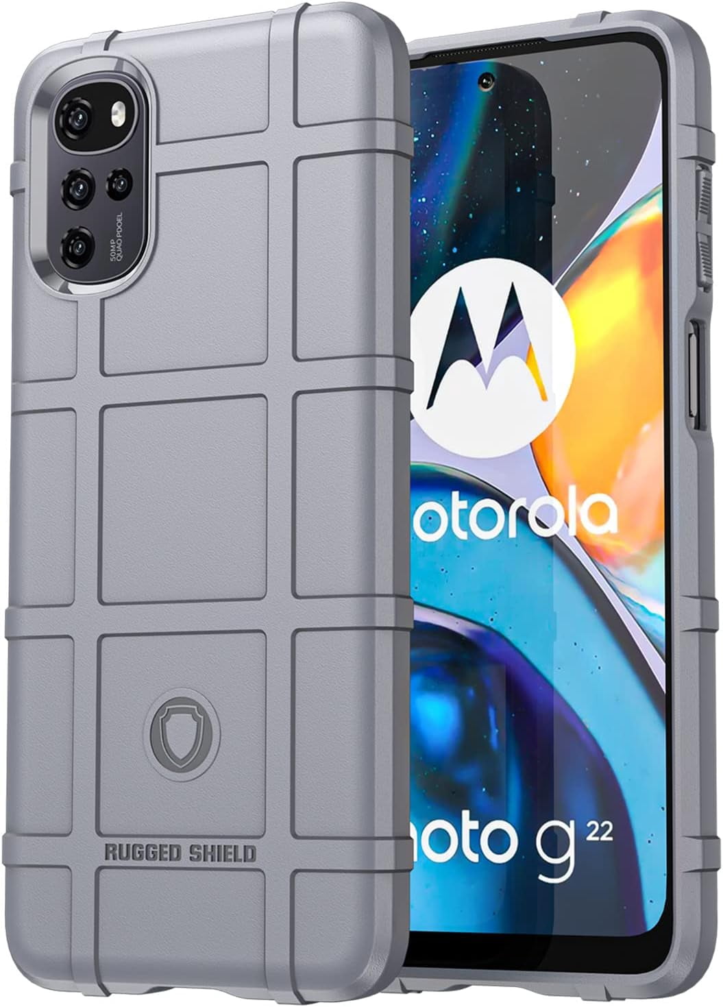 Coque 360° ILING Pour Motorola Moto G22 / E32 / E32S - Bleu Foncé - Protection Intégrale Avec Verre Trempé Inclus