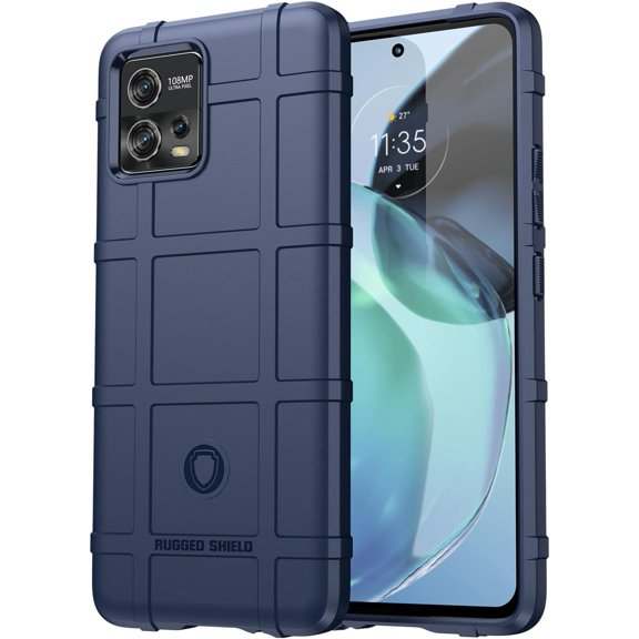 Slim Fit Phone Case for Motorola Moto G72, Rugged Shield Phone Case with Military Grade Shockproof Protection and Camera Lens Protection Cover for Moto G72, HD Blue