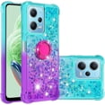 thumbnail image 1 of Slim Fit Phone Case for Redmi Note 12 4G, Bling Shiny Quicksand Effect TPU Bumper Case with Four Corners Heavy Anti-Fall Protection for Redmi Note 12 4G,Blue Purple, 1 of 7