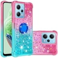 thumbnail image 1 of Slim Fit Phone Case for Redmi Note 12 4G, Bling Shiny Quicksand Effect TPU Bumper Case with Four Corners Heavy Anti-Fall Protection for Redmi Note 12 4G,Pink Blue, 1 of 14