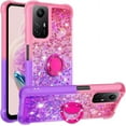 thumbnail image 1 of Slim Fit Phone Case for Redmi Note 12s, Bling Shiny Quicksand Effect TPU Bumper Case with Four Corners Heavy Anti-Fall Protection Case for Redmi Note 12s,Pink Purple, 1 of 7