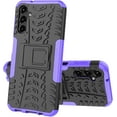 thumbnail image 1 of Slim Fit Phone Case for Samsung Galaxy A14, Tire Stripe Great Grip Cell Phone Case with Screen Camera Protection and Built-in Kickstand for Galaxy A14 4G/5G,XW Purple, 1 of 9