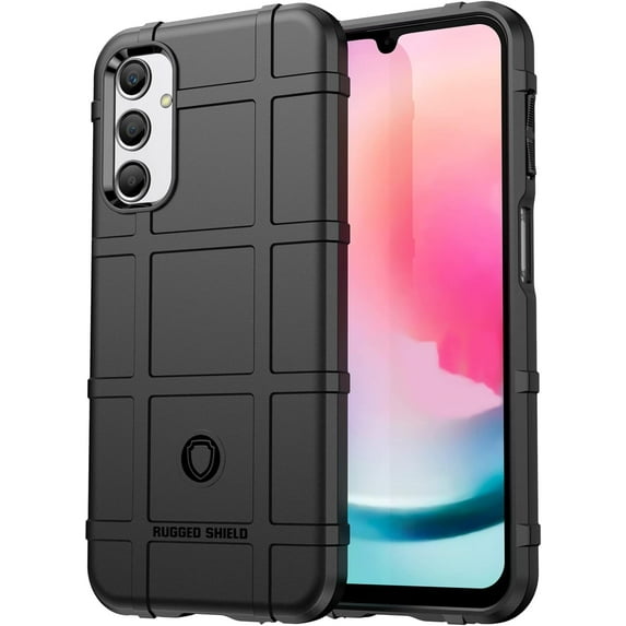 Slim Fit Phone Case for Samsung Galaxy A24 4G,Rugged Shield Outdoor Durable Case,Military Grade Shockproof Camera Protection Cover for Galaxy A24 4G, HD Black