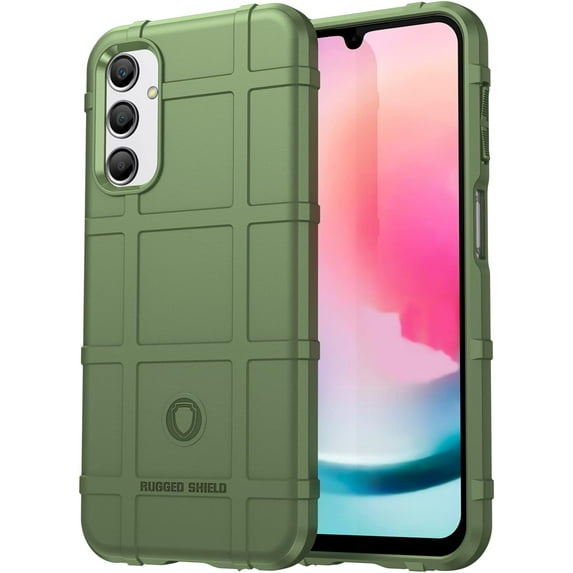 Slim Fit Phone Case for Samsung Galaxy A24 4G,Rugged Shield Outdoor Durable Case,Military Grade Shockproof Camera Protection Cover for Galaxy A24 4G, HD Green
