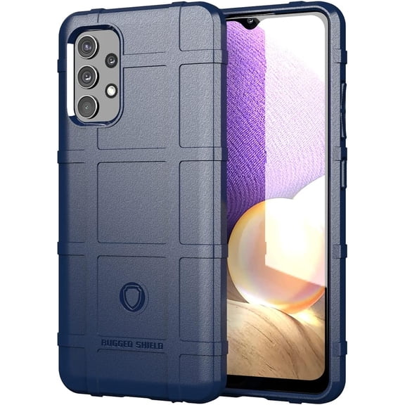 Slim Fit Phone Case for Samsung Galaxy A32 4G (Not 5G),Rugged Shield Slim Phone Case with Military Grade Shockproof,Drop-Tested and Camera Lens Protection Cover for Galaxy A32 4G,HD Blue