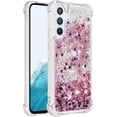 thumbnail image 1 of Slim Fit Phone Case for Samsung Galaxy A54 5G, Glitter Liquid Quicksand Effect Silicone Soft TPU Case with Camera Lens and Screen Protection for Galaxy A54 5G,LSWT Diamond Rose, 1 of 12