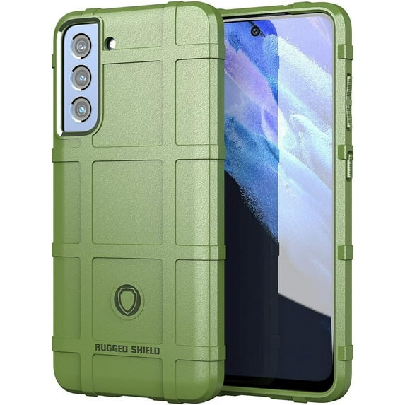 Slim Fit Phone Case for Samsung Galaxy S21 FE (Not S21),Rugged Shield Durable Case with Military Grade Shockproof,Drop-Tested and Camera Lens Protection Cover for Galaxy S21 FE,HD Green