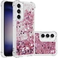 thumbnail image 1 of Slim Fit Phone Case for Samsung Galaxy S23 FE, Glitter Liquid Quicksand Effect Silicone Soft TPU Case with Camera Lens and Screen Protection Case for Galaxy S23 FE,LSWT Diamond Rose, 1 of 14